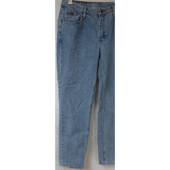 Riders By Lee Womens 14Long 34x34 Midrise Straight Leg Medium Wash Denim Jeans - Picture 3 of 15